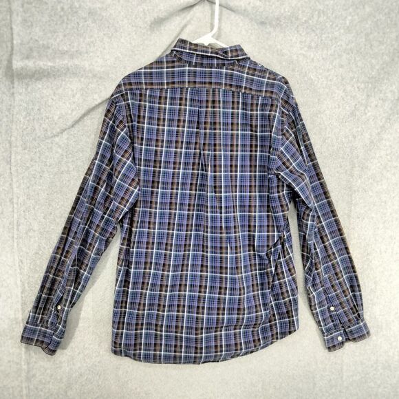 Ralph Lauren Button Down Shirt Mens L Blue Purple Plaid Long Sleeve Custom Fit - Picture 8 of 11